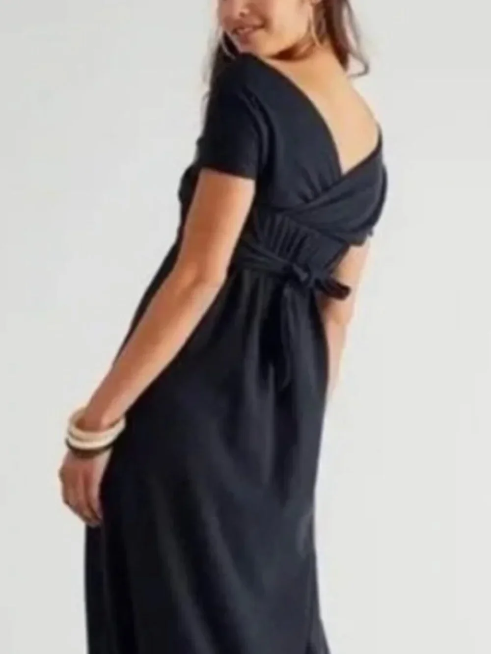 NWT Free People Beach Limitless Convertible Maxi Dress Skirt Black S